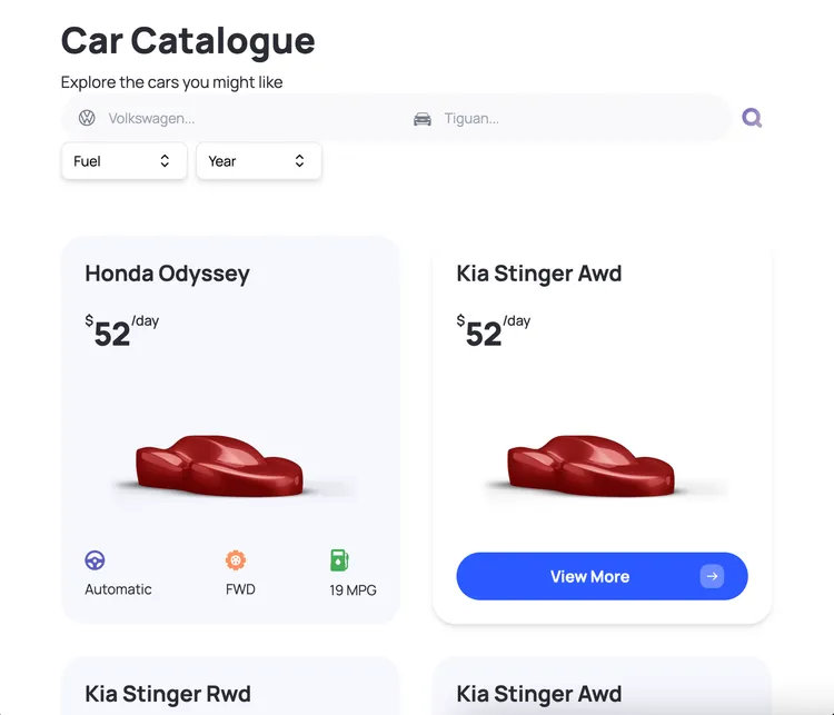 Next.JS 14 Car Hub