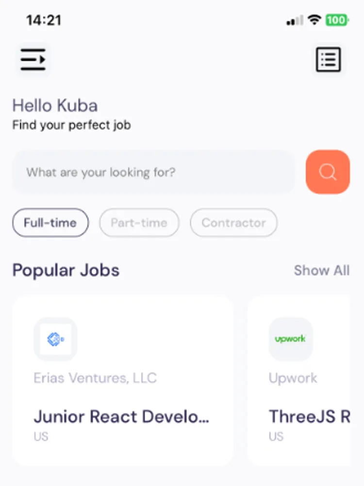 React Native Job Search